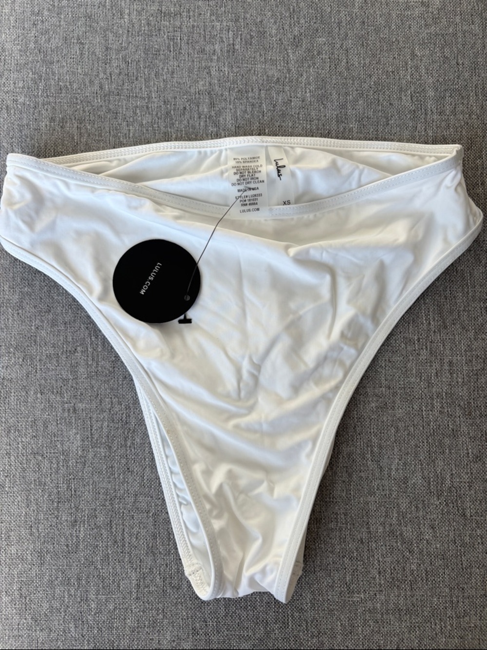Lulu's White High-Waist Bikini Bottom
